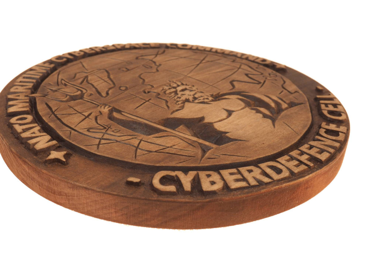 Round Personalized Military Crest, Hand Carved, Coat of Arms, Custom, Military Shield, Wooden Emblem, Military Wood Art, Heraldic, Woodcraft