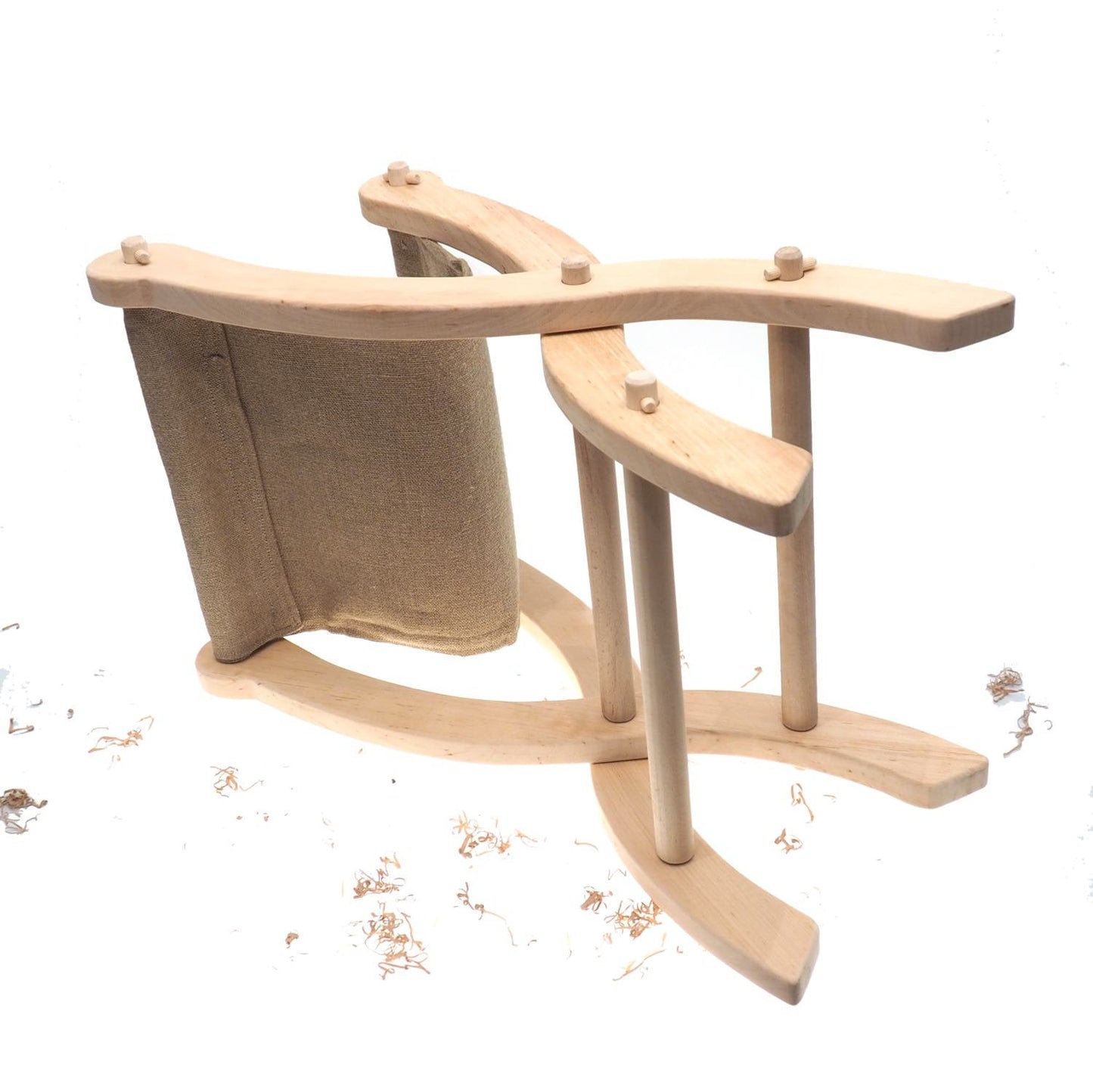 Medium Wooden Folding Stool, Wooden, medieval, folding, viking, larp, sca reenactment, camping gear,