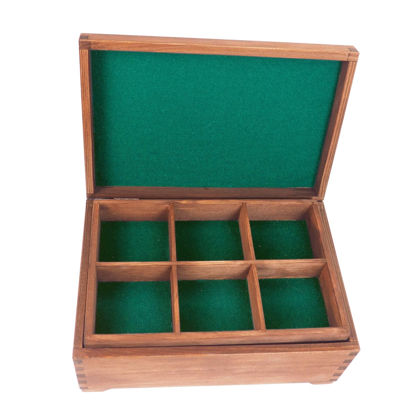 Handmade wooden jewelry box, divided inside,2 trays x 6 compartments, memory box, gift box, wooden box, personalized, jewelry organizer,