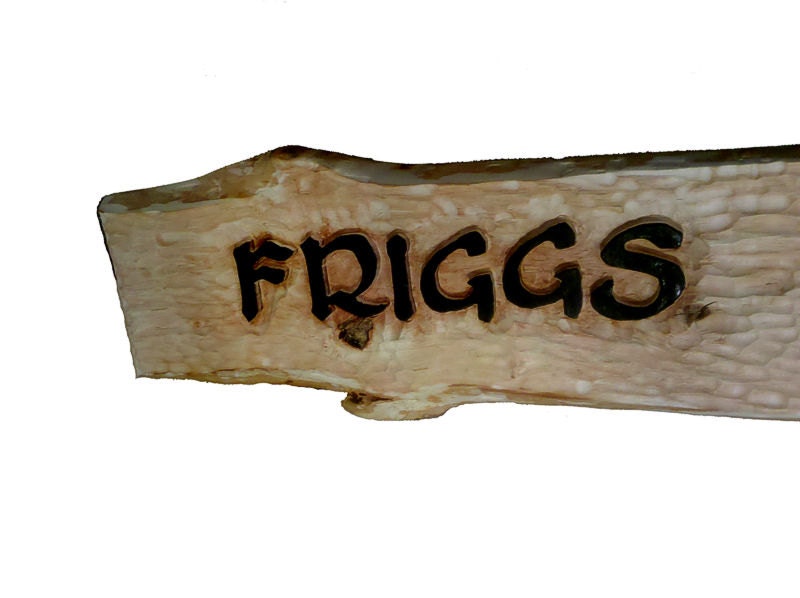Personalized hand carved sign