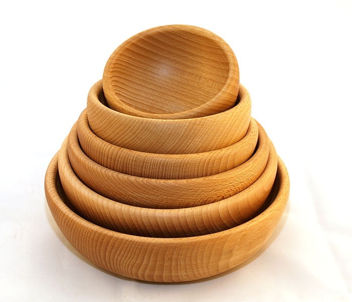 Beech wooden bowl