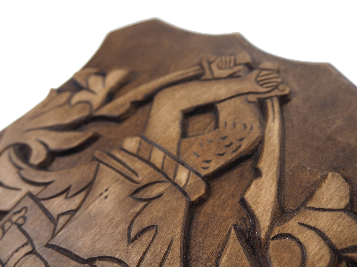 Personalized Family Crest, Hand Carved, Coat of Arms, Custom, Family Shield, Wooden Emblem, Wedding Wood Art, Heraldic, Woodcraft