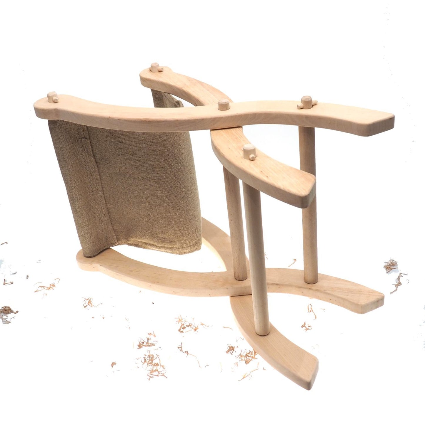Medium Wooden Folding Stool, for self-assembly, Historical furniture, medieval, SCA, LARP, camping gear, wooden stool, viking, event stool