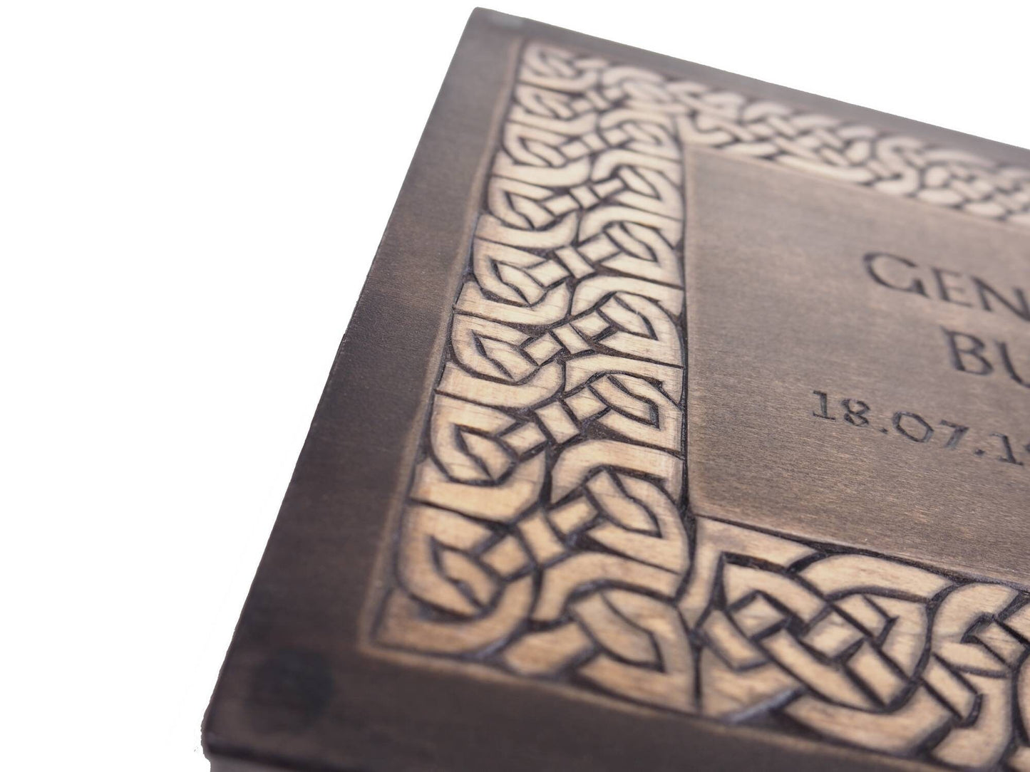 Ebony Personalized Wood Urn For Human Ashes, Wooden Memorial Box Carved , Keepsake Urns, Cremation Boxes For Burial,