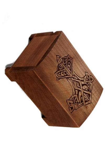 wooden historical jewelry box - Thor's hammer