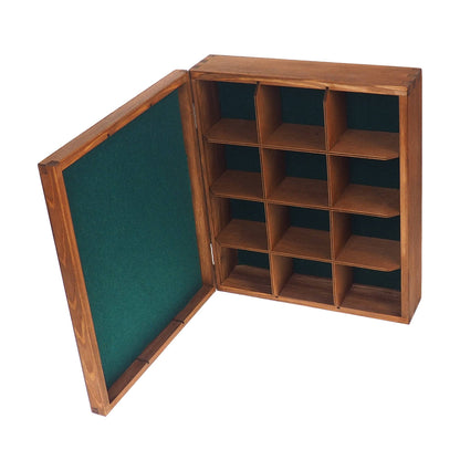 Handmade wooden  jewelry box, divided inside, 12 compartments,  memory box,  gift box, wooden box, personalized, jewelry organizer,