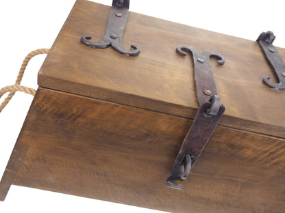 Simple Personalized Viking Chest, hand made, Norse box, chest with forged fittings, perfect wedding gift, SCA and Larp, treasure chest