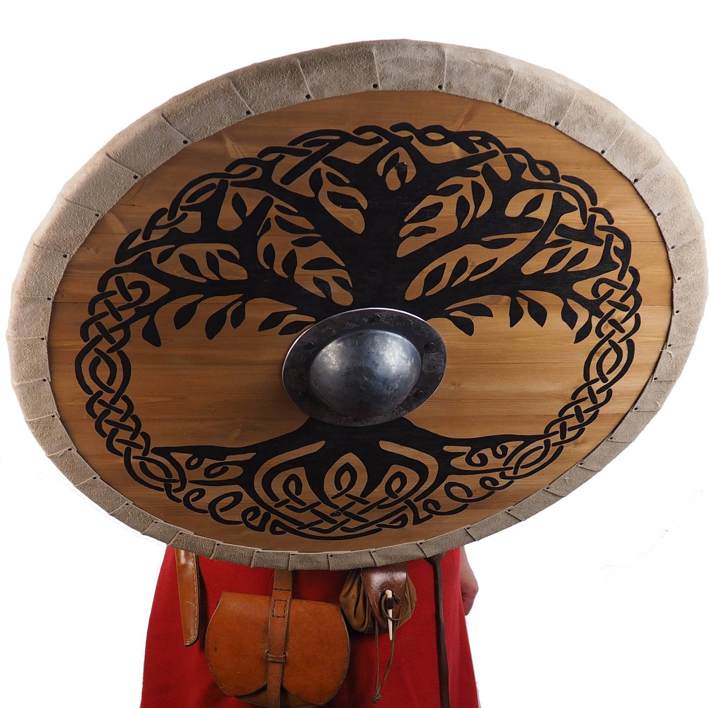 Personalized Big Tree of Life  Viking Shield Pattern, Norsman shield, Wall decor, Larp and reenactment, SCA ready, black shield