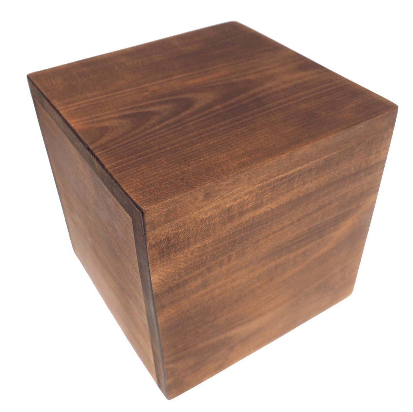 Simple Square Personalized Wood Urn For Human Ashes, hand carved text   Memorial Box, Carved Keepsake Cremation Urns, Boxes For Burial