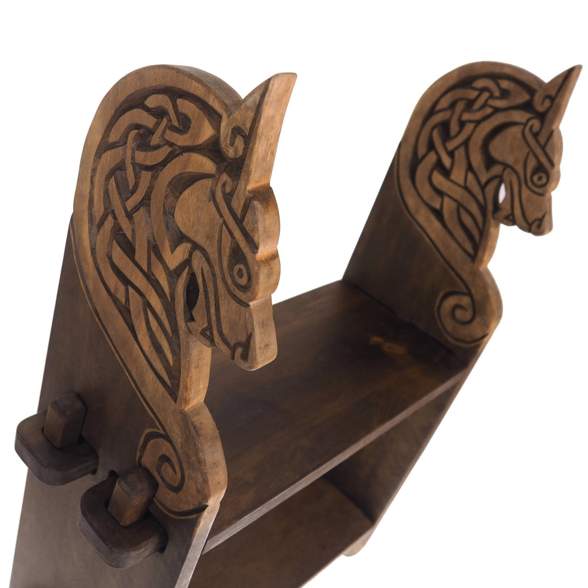 Small Viking personalized shelf, Wall shelf with wolf head, hanging book shelf , norsk style, medieval decor, Larp and SCA,  display shelf,