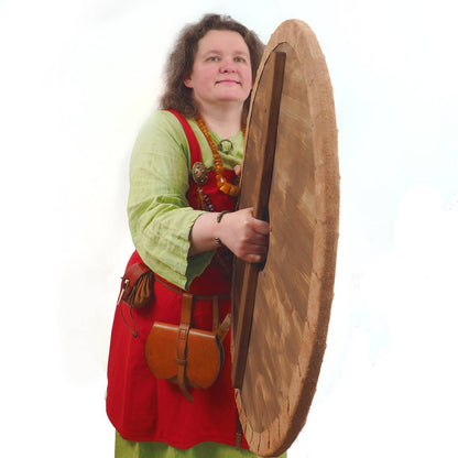 Aegishjalmur (RED) with runes (White) Viking Shield Pattern, Norsman shield, Wall decor, Larp and reenactment, SCA ready, black shield