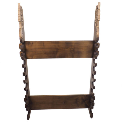 Viking personalized Wall Stand for Weapons, weapon rack with wolf head, hanging weapon holder , norsk style, medieval decor, Larp and SCA,