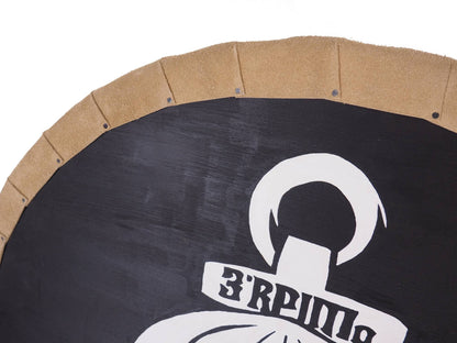 Personalized Military Viking Shield Pattern, 30 inch, Norsman shield, Wall decor, Larp and reenactment, SCA ready, black shield