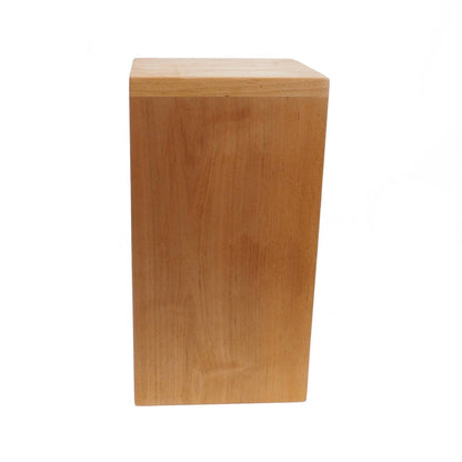 Simple  Bright Adler Tall Wood Urn , For Human Ashes, Wooden Memorial Box, Carved Keepsake Cremation Urns, Medieval Viking style