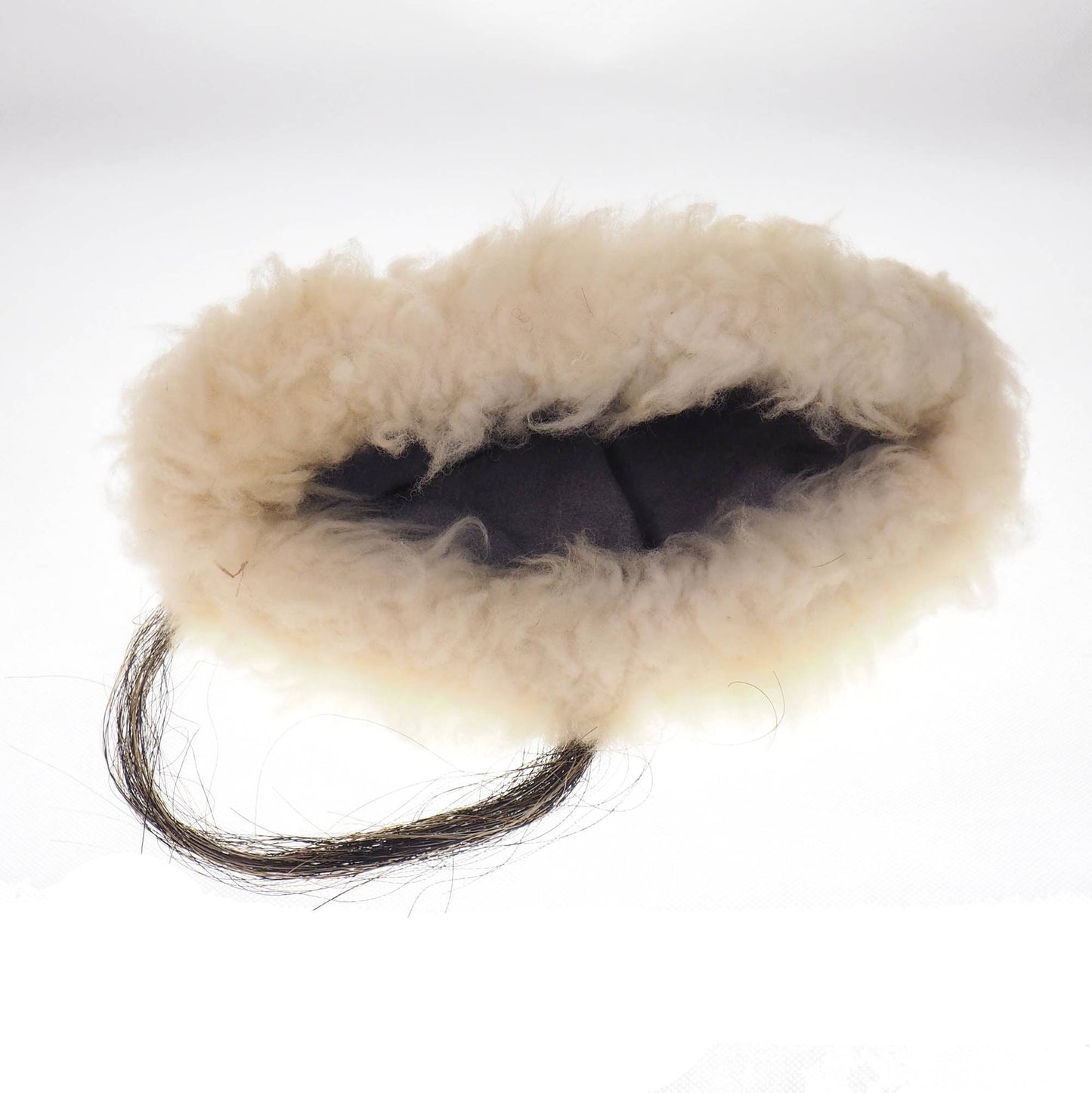 White Historical leather hat with horse tail, hand sewn, larp, medieval, sca, unisex hat, headdress viking, Mongol, Slavic, Viking clothing