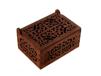 Openwork wooden jewelry box