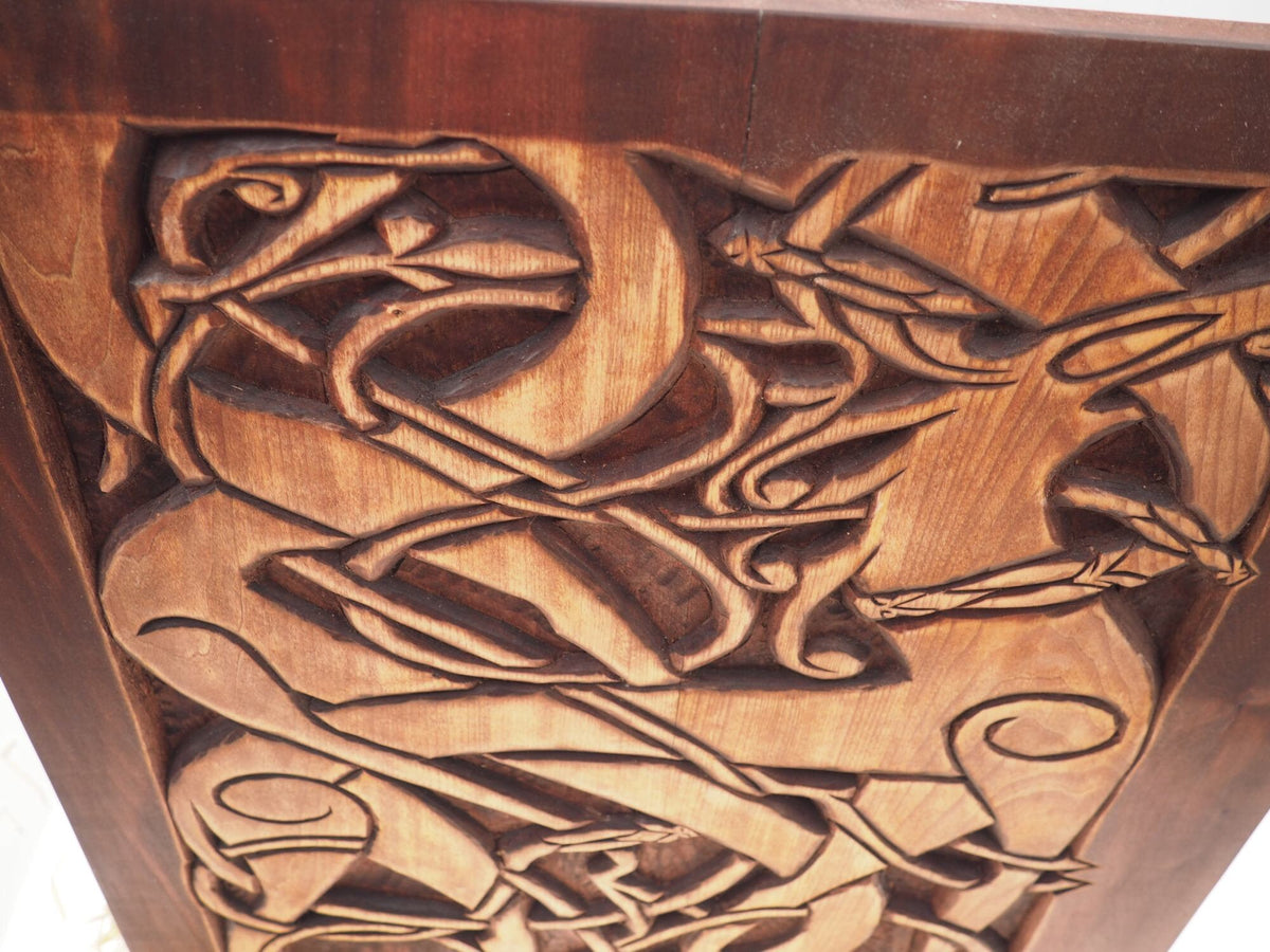 Big Wall sign, Urnes Deer, Norway, Hand Carving, Viking decor, hand carved wall sign, Viking art, wall hanging, Norse, Scandinavian,Norway,