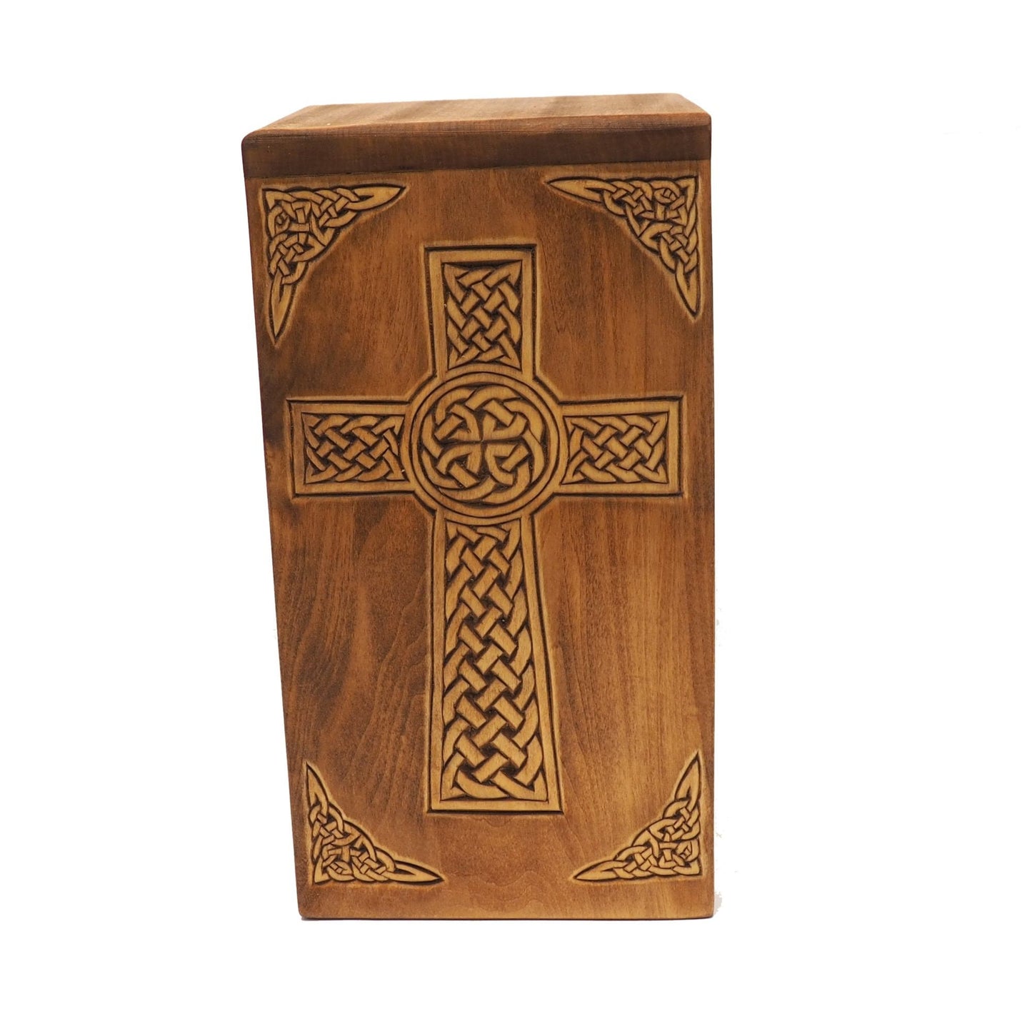 Personalized Wood Urn, For Human Ashes, Wooden Memorial Box, Carved Keepsake Cremation Urns, Cremation Box For Burial, Medieval Viking style