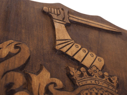 Personalized Family Arms Crest, Hand Carved, Coat of Arms, Custom, Family Shield, Wooden Emblem, Wedding Wood Art, Heraldic, Woodcraft