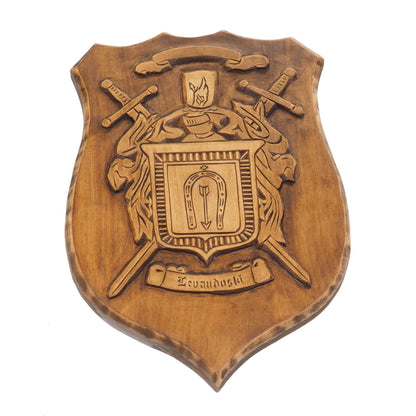 Swords Personalized Family Crest, Hand Carved, Coat of Arms, Custom, Family Shield, Wooden Emblem, Wedding Wood Art, Heraldic, Woodcraft