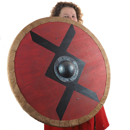 Ingwaz rune Viking Shield Pattern, Norsman shield, Wall decor, Larp and reenactment, SCA ready, black shield