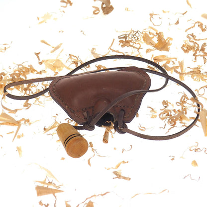 Light Brown, Mini flask, hand crafted, authentic medieval wine skin with wooden stopper leather flask bladder ALL NATURAL