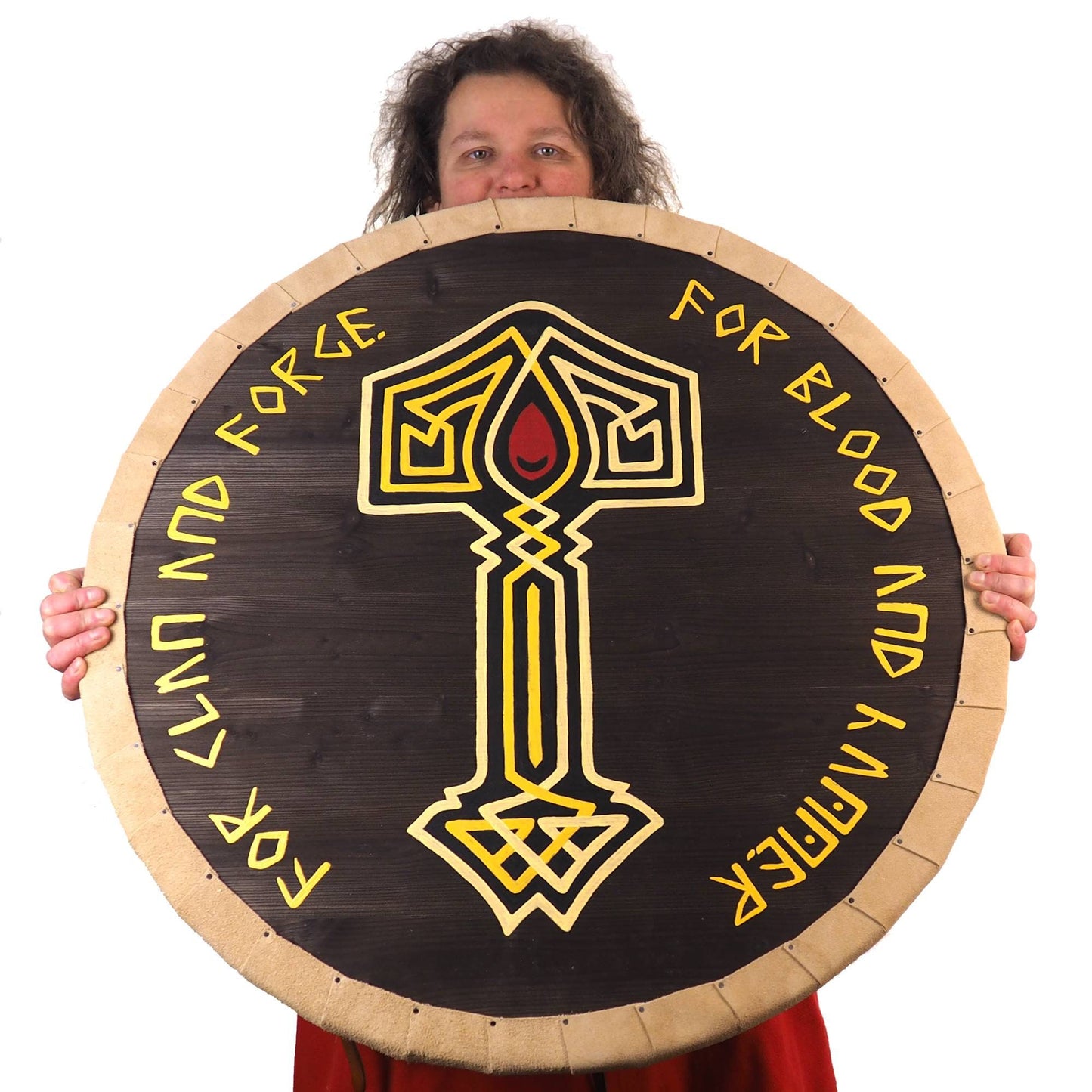 Fantasy Shield, Larp logo, Personalized Viking Shield, Hand Painted, Norsman shield, Wall decor, Larp and reenactment, SCA ready, pub decor