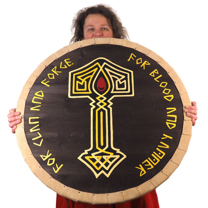 Fantasy Shield, Larp logo, Personalized Viking Shield, Hand Painted, Norsman shield, Wall decor, Larp and reenactment, SCA ready, pub decor