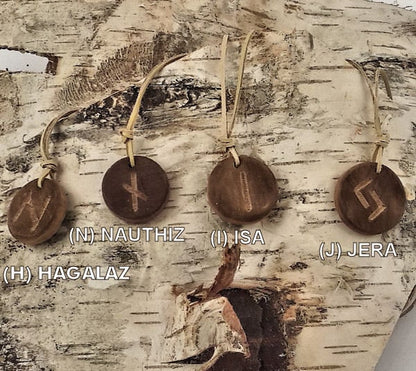 Rune necklace, Rune pendant, Rune jewelry, Wood jewelry, Runes, Viking necklace, Viking pendant, Viking jewelry, Carving Rune