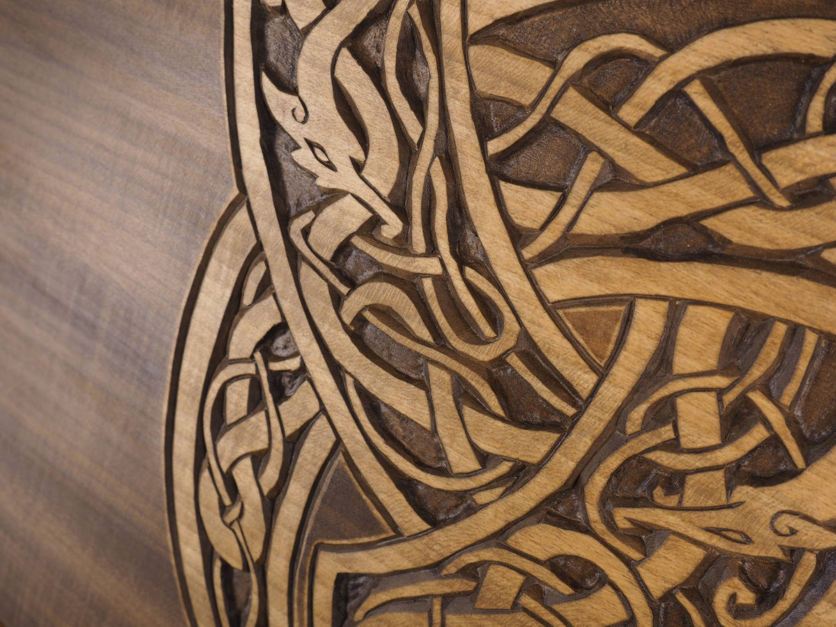 Big Wall sign, Odin's Triple Horn, Norway, Hand Carving, Viking decor, hand carved wall sign, Viking art, wall hanging, Scandinavian,Norway