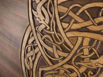 Big Wall sign, Odin's Triple Horn, Norway, Hand Carving, Viking decor, hand carved wall sign, Viking art, wall hanging, Scandinavian,Norway