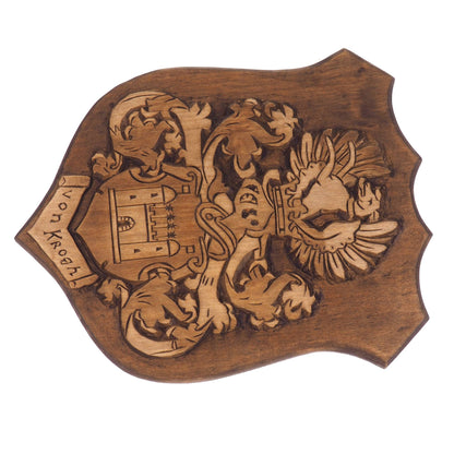 Personalized Family Crest, Hand Carved, Coat of Arms, Custom, Family Shield, Wooden Emblem, Wedding Wood Art, Heraldic, Woodcraft