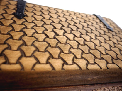 Small Personalized Viking Chest, hand carved, Norse pattern box, perfect wedding gift, SCA and Larp, treasure chest