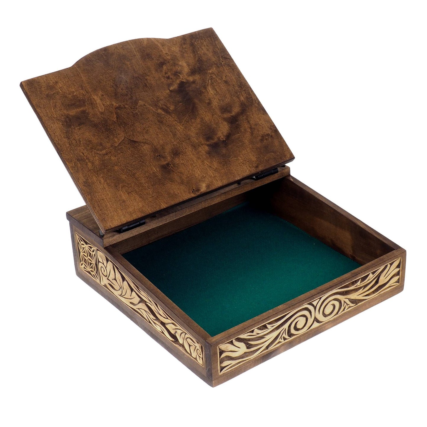 Personalized Hand carved medieval bureau box, wooden desk,  hand carved writer place, medieval, SCA, LARP, reneaccment and fantasy equipment