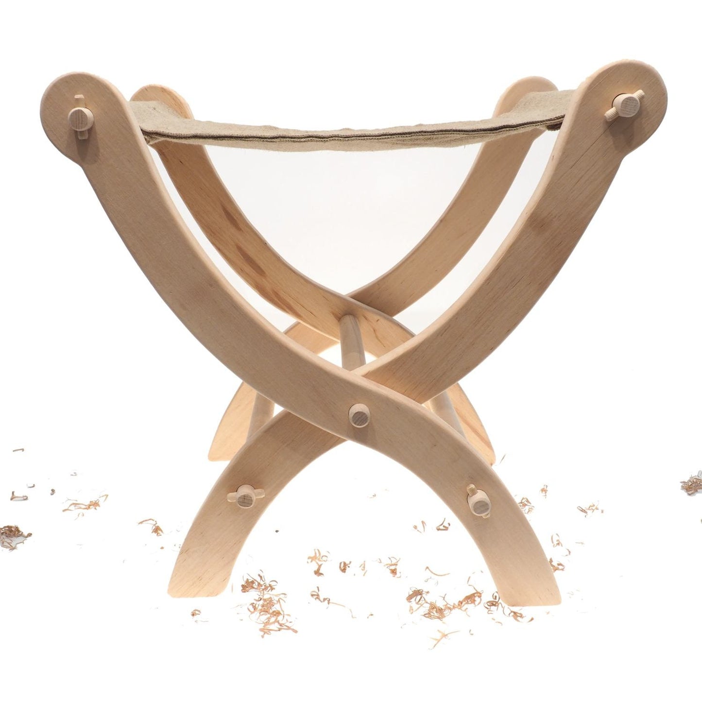 Medium Wooden Folding Stool, for self-assembly, Historical furniture, medieval, SCA, LARP, camping gear, wooden stool, viking, event stool