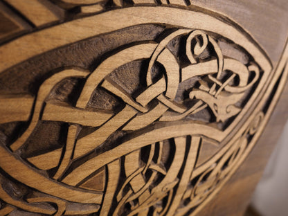 Big Wall sign, Aegishjalmur, Norway, Hand Carving, Viking decor, hand carved wall sign, Viking art, wall hanging, Norse, Scandinavian,Norway