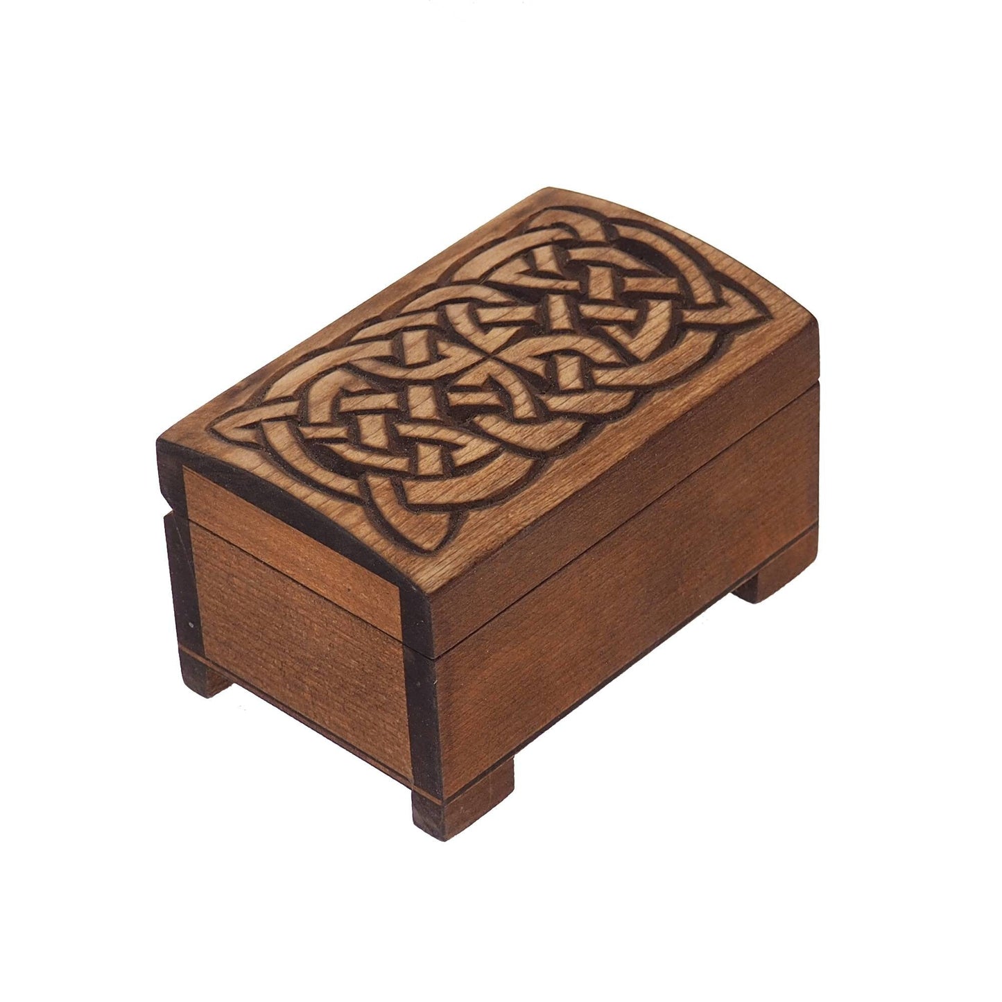 Wooden jewelry box, viking plait, hand carved, personalized, history pattern, gift box, custom jewelry box, wedding memory box,