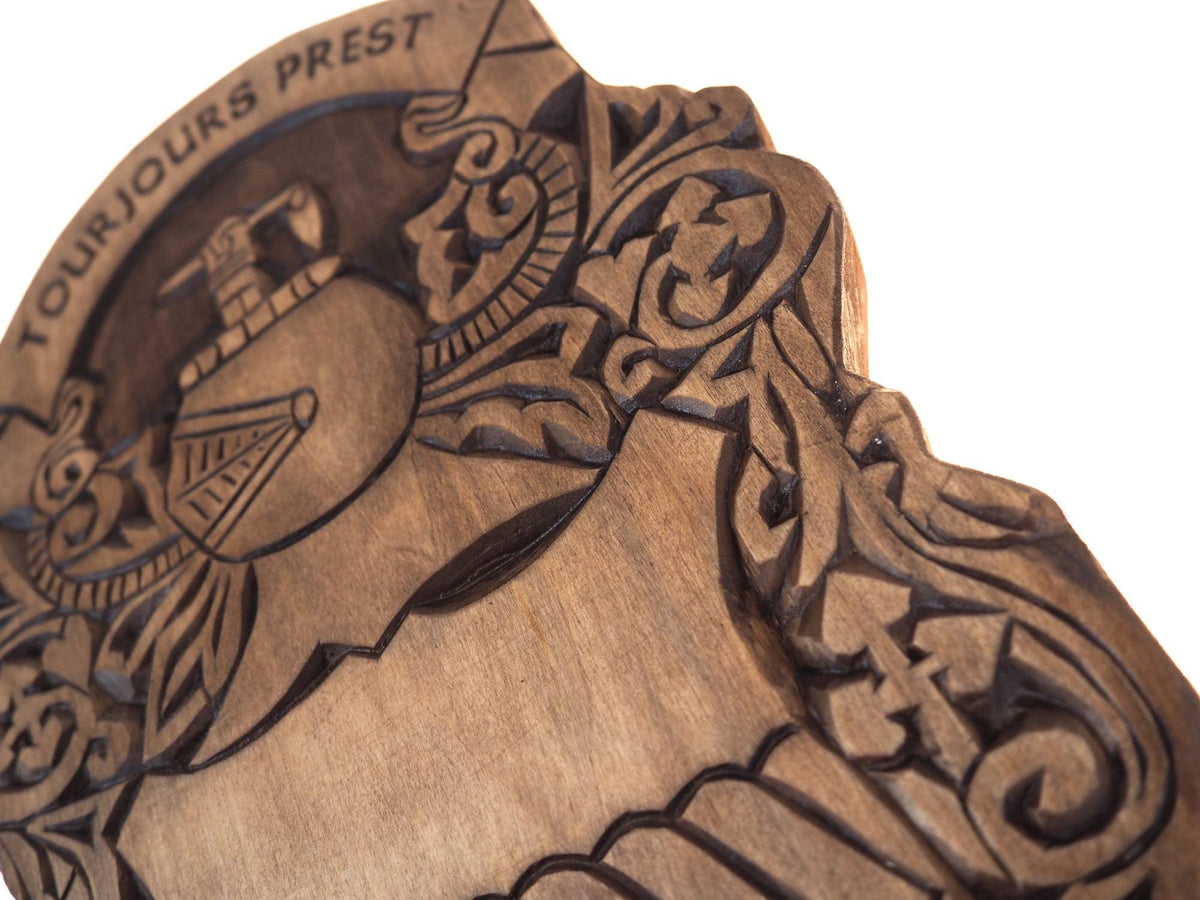 Pearson Personalized Family Crest, Hand Carved, Coat of Arms, Custom, Family Shield, Wooden Emblem, Wedding Wood Art, Heraldic, Woodcraft