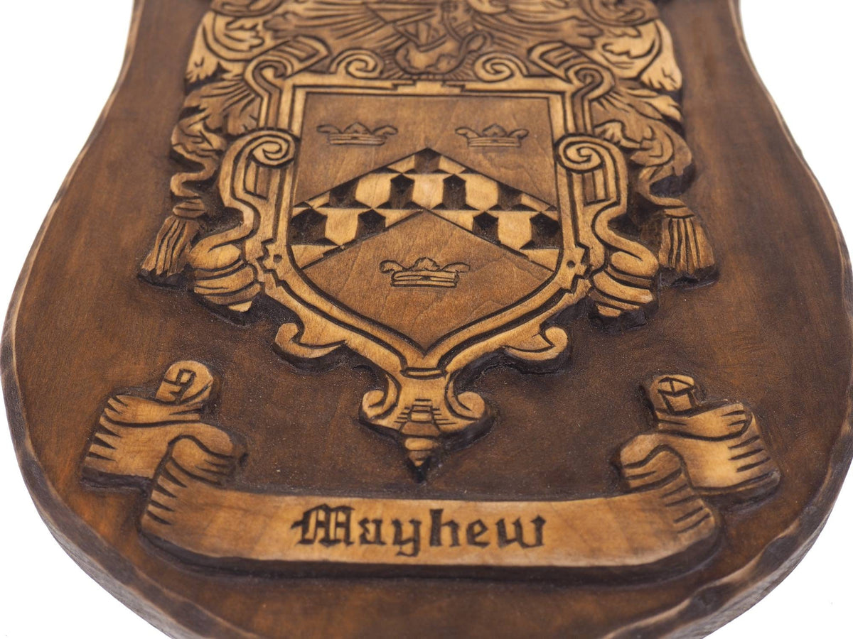 Personalized Family Crest, Hand Carved, Coat of Arms, Custom, Family Shield, Wooden Emblem, Wedding Wood Art, Heraldic, Woodcraft