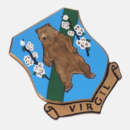 Carved and Painted Personalized Family Crest, Hand Carved, Coat of Arms, Custom, Family Shield, Wooden Emblem, Wedding Wood Art, Heraldic
