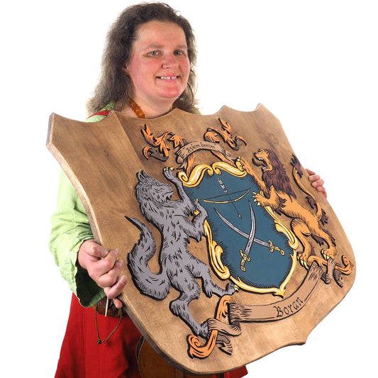 Gigantic Personalized Family Crest, Hand Carved, Coat of Arms, Custom, Family Shield, Wooden Emblem, Wedding Wood Art, Heraldic, Woodcraft