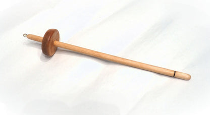 Hand turned alder Bottom & Top Drop Spindle
