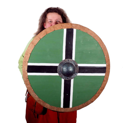 Vinland flag Viking Shield Pattern, Norsman shield, Wall decor, Larp and reenactment, SCA ready, black shield