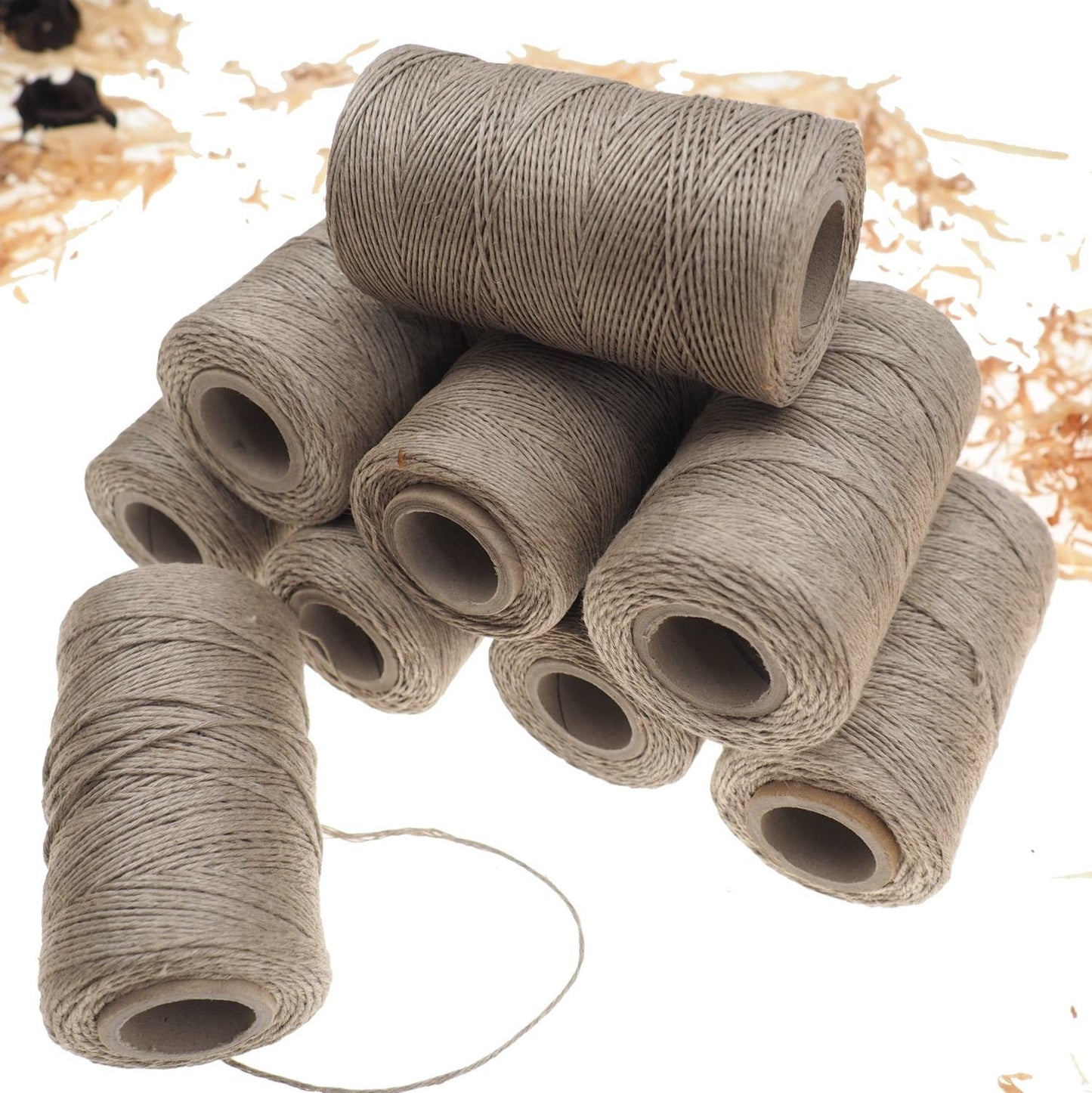 NATURAL linen thread, unwaxed grey Linen String , Warp Thread thickness of 1mm / 3ply 100grams (210 yards ~ 190 metres), linen sewing thread