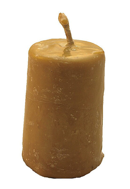 Pure Beeswax Candle, 3 and 1/2" high Unscented Beeswax Pillar Candle, Hand Made, Natural Eco Friendly for for Meditation, Prayer or Altar