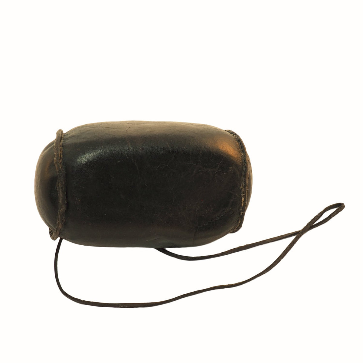 Large hand crafted authentic medieval wine skin with wooden stopper leather flask bladder ALL NATURAL Witcher
