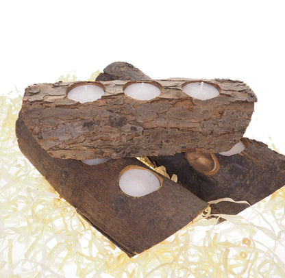 Rustic log candle holder, tea light holder, woodland wedding centerpiece, rustic wedding decor, home decor, country wedding, christmas decor