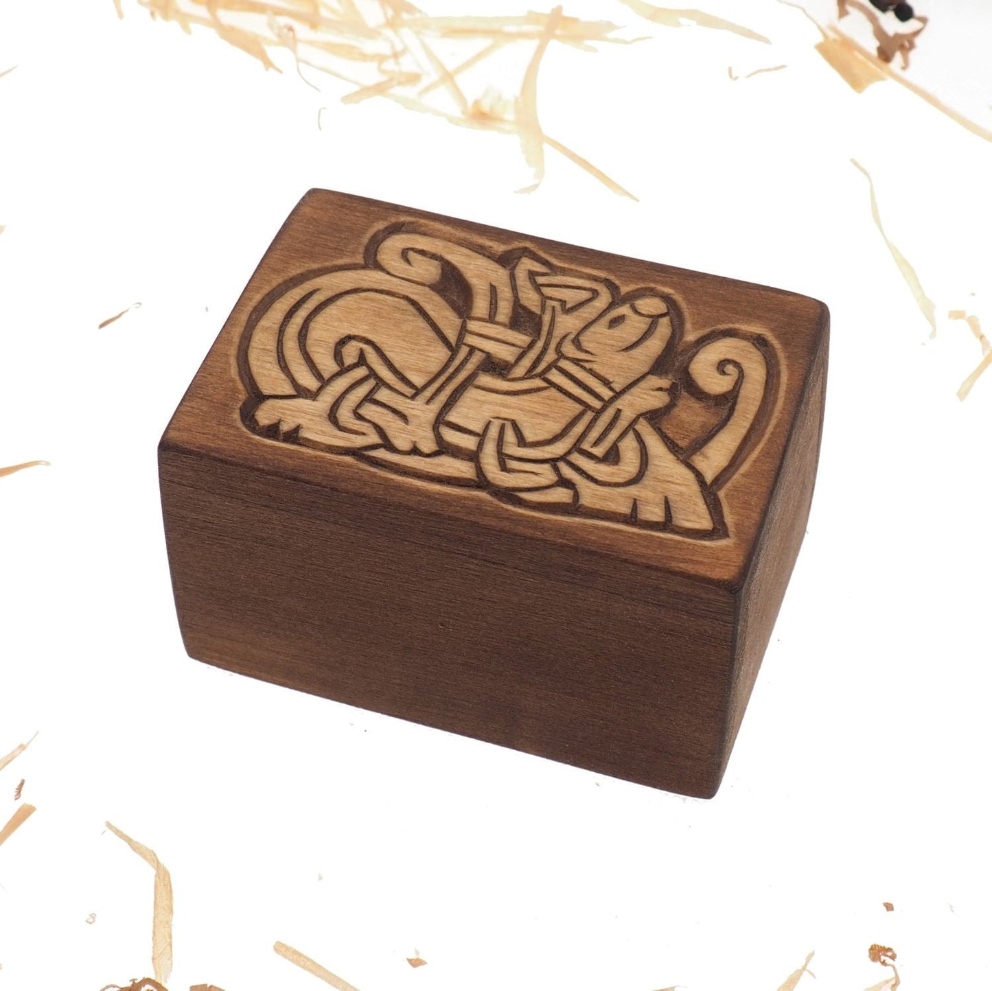 Mini Personalized Wood Urn For Pet Ashes, Wooden Memorial Box, Carved Keepsake Cremation Urns, Cremation Boxes For Burial Medieval Gothic