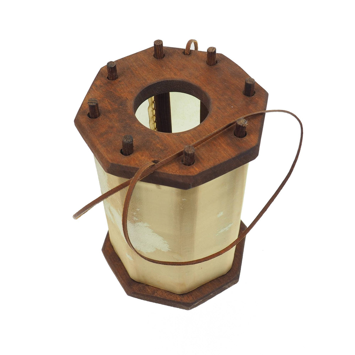 Wooden Medieval Lantern, opening from the bottom, Chestnut, Viking lamp, Larp, SCA, Lantern, Candle light, Historical Re-enactment