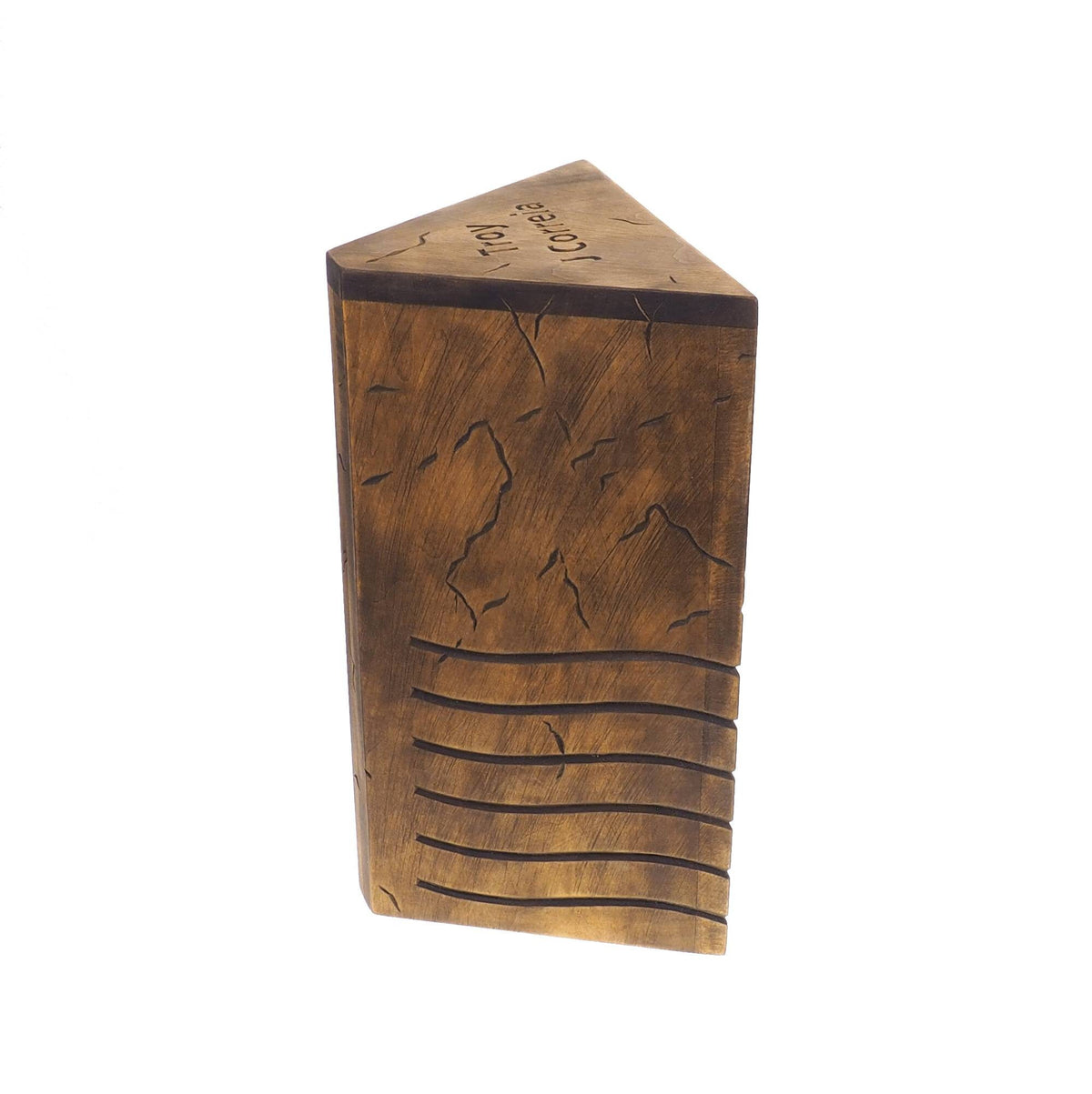 5th Element Elemental Stones Personalized Wood Urn , Wooden Memorial Box Carved , Keepsake Cremation Urns, Cremation Boxes For Burial,